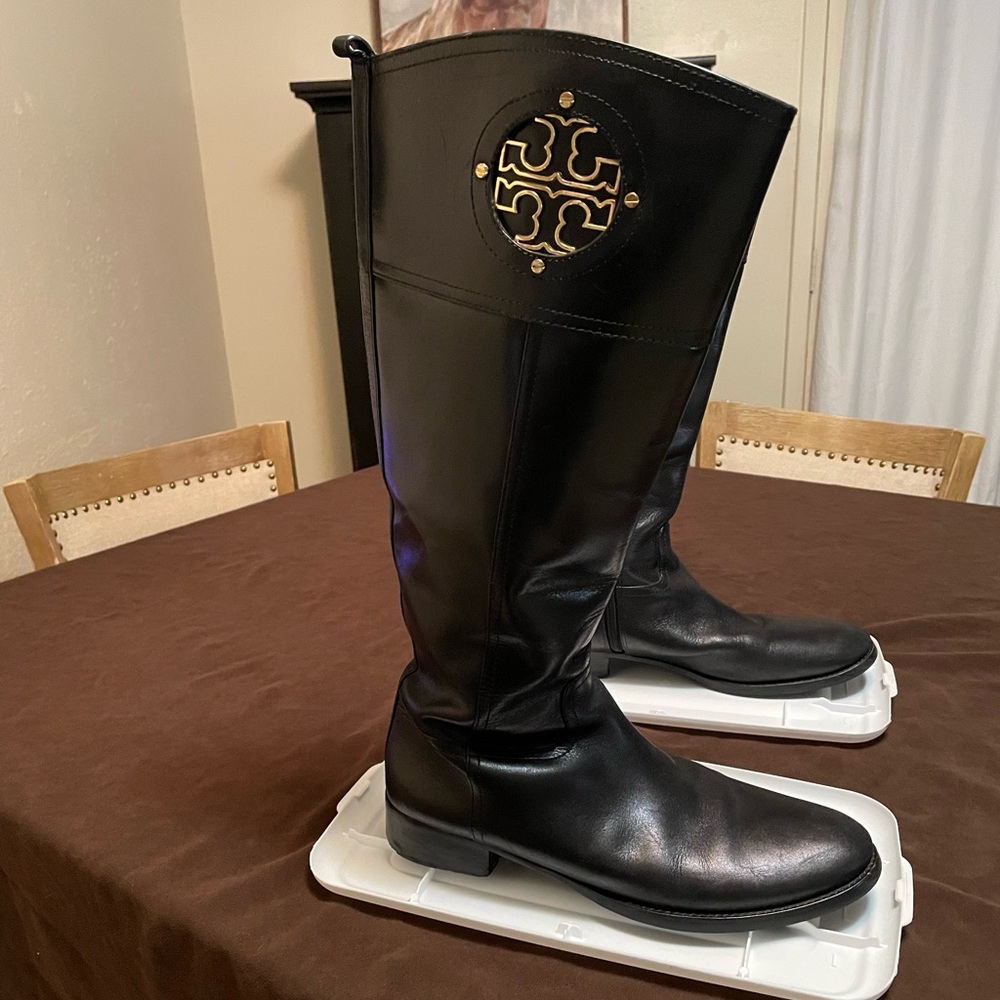 Tory Burch black riding boots size 11
